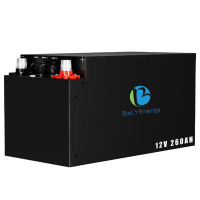 H8 DIN Κουτί 12V260Ah Λιθίου Σιδήρου Φωσφορικής μπαταρίας Κάτω από το κάθισμα Μηχανική για RV Motorhome Camper