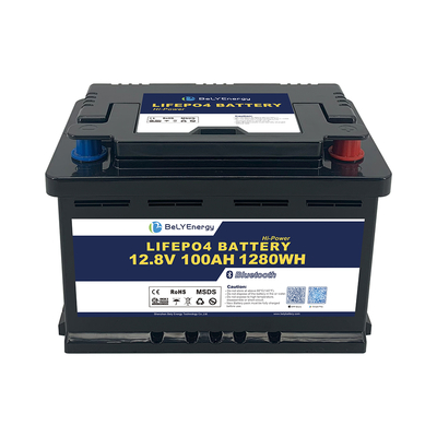 Αγορά 12V 100Ah μπαταρία LiFePO4 με πιστοποίηση UL1642 UN38.3 και θήκη H6 DIN online manufacture