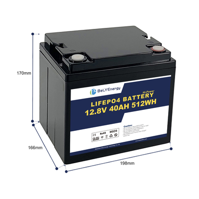 Bely Energy 12V 40AH LiFePo4 μπαταρία ελαφρύ βάρος για UPS / EV / γιοτ