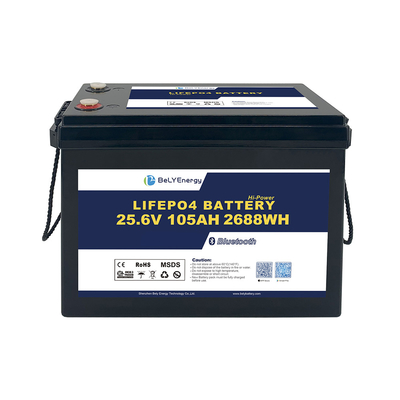 Ασφαλής αξιόπιστος Lifepo4 24V 105AH μπαταρία για αποθήκευση ενέργειας Ηλιακό σύστημα ενέργειας Ναυτικό