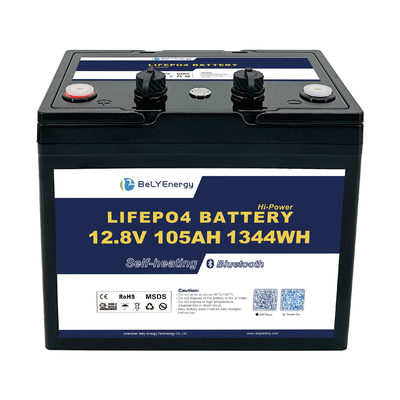 Ηλιακό σύστημα ενέργειας 12v 105ah Lifepo4 μπαταρία προσαρμοσμένη με CAN RS485 διεπαφή