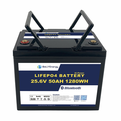 Τελευταία μπαταρία υψηλής απόδοσης 25.6V 50Ah Lifepo4 για ηλεκτρικά εργαλεία και συσκευές