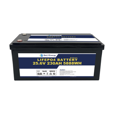 IP65 Αδιάβροχη υψηλής απόδοσης 24V 230Ah μπαταρία LiFePO4 με τερματικό M8 για θαλάσσια βάρκα