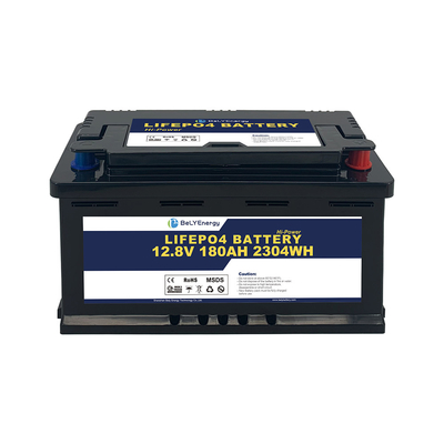 RV LiFePO4 μπαταρία για αποθήκευση ενέργειας 12V 180AH τυποποιημένη έκδοση