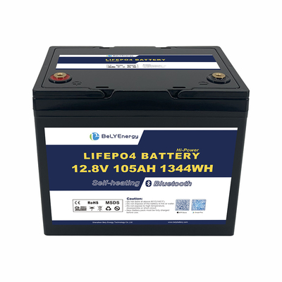 Η μπαταρία ιόντων λιθίου LiFePO4 12V 105AH με BT και αυτοθέρμανση