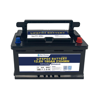 12V μπαταρία LiFePO4 με θήκη H8 DIN και έξυπνο BMS με Bluetooth και αυτοθερμότητα για φόρτιση χαμηλής θερμοκρασίας