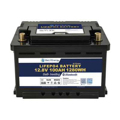 12V LiFePo4 μπαταρία 100AH χωρητικότητα Smart BMS και εύκολη αντικατάσταση για ευέλικτες εφαρμογές και εγκατάσταση κάτω από το κάθισμα