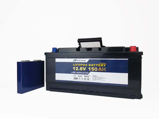 1920WH επαναφορτιζόμενη μπαταρία 12V 150AH LiFePO4 με τον έλεγχο LCD