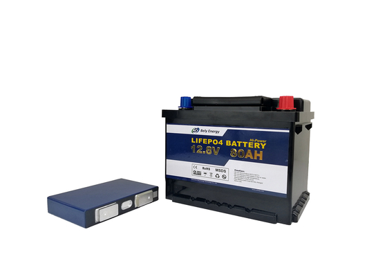 Επανακαταλογηστέο LiFePo4 12 βολτ 80 Amp μπαταρία ώρας για το σύστημα ηλιακής ενέργειας