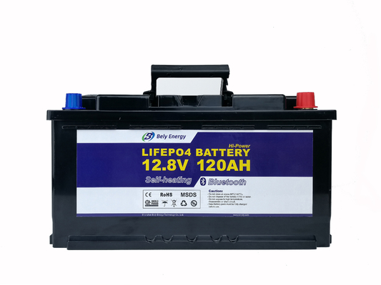Μπαταρία λίθιου ενεργειακής αποθήκευσης 12V 120Ah Bluetooth rv με τη θέρμανση